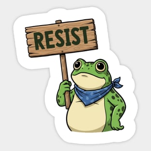 Resist Frog - Portland Protest Activist Sticker